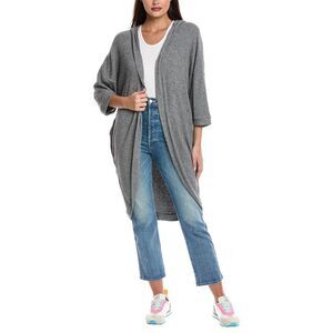 Johnny Was Womens Rib High-Low Kimono, Grey